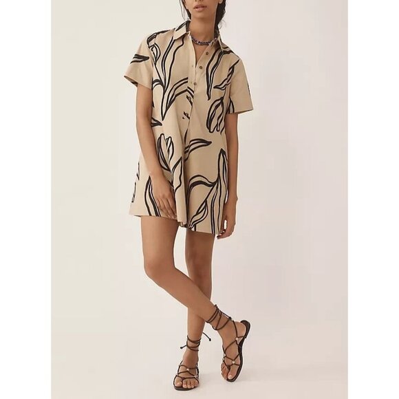 By Anthropologie Short-Sleeve Swing Tunic Mini Dress 3X - Picture 2 of 3